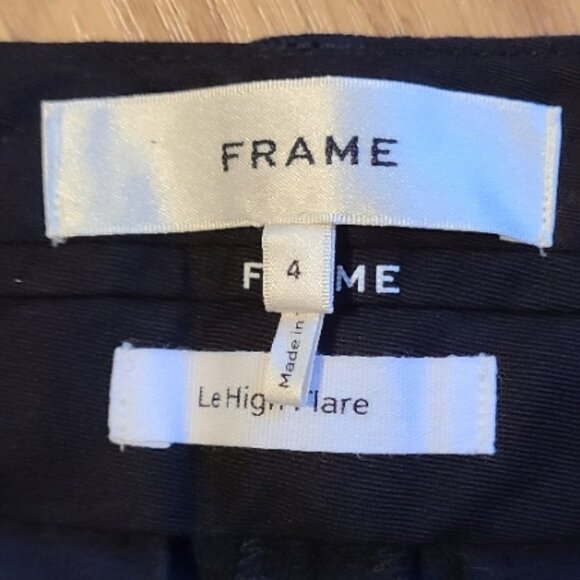 NEW NWOT! FRAME DENIM LE HIGH FLARE TROUSERS PANTS STRETCH COTTON TAILORED sz 4 - Picture 6 of 6